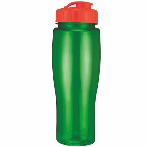24 Oz. Contour Translucent Bottle w/ Flip Top Lid