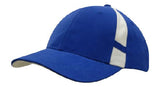 Brushed Heavy Cotton Cap w/Crown Inserts, Contrasting Peak Under & Strap