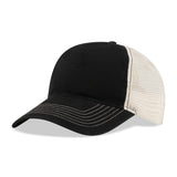 Bio-Washed Cotton Twill Front Cap w/Soft Mesh Sides & Back