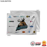 24 Hr Express - White Microfiber Dri-Lite Terry Sponsorship Rally Towel, 12x18, Sublimated