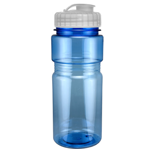 20 Oz. Translucent Recreation Bottle w/ Flip Top Lid