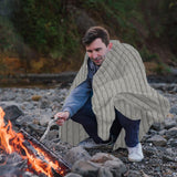 Cable Knit Chenille Sherpa Throw, with Lasered logo patch, NO SETUP CHARGE