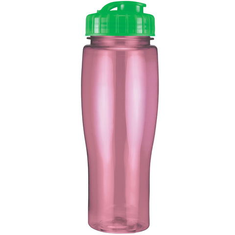 24 Oz. Contour Translucent Bottle w/ Flip Top Lid