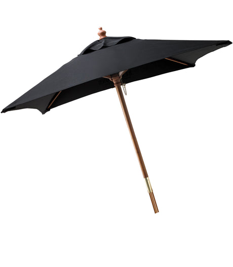 7' Square Wooden Market Umbrella
