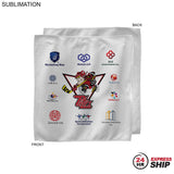 24 Hr Express - White Microfiber Dri-Lite Terry Sponsorship Rally Towel, 12x12, Sublimated