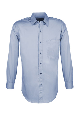 MEN EASY CARE COTTON BLEND DRESS SHIRTS Long Sleeve(Powder Blue) ( S-4XL)