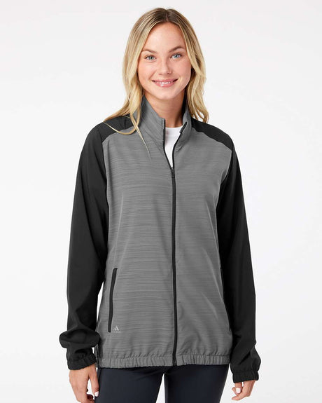 Adidas® Women's Heather Block Full Zip Wind Jacket