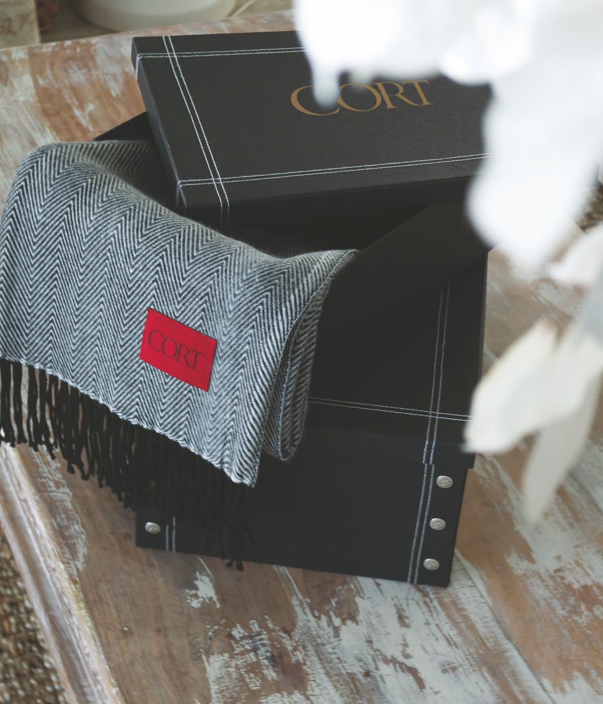 Herringbone Throw (Laser Patch)