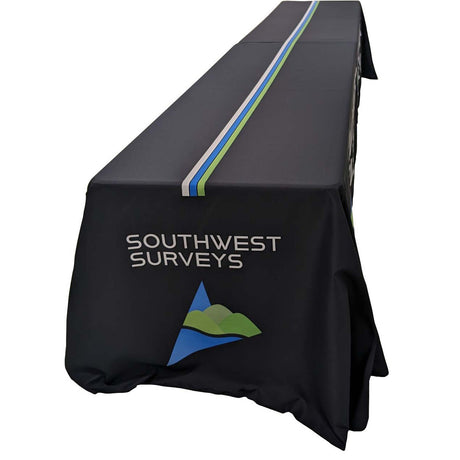 48 Hr Quick Ship - Sublimated Table Cloth for 16' table (or 2 x 8' tables combined), Closed back