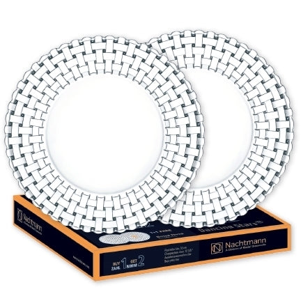 Nachtmann Bossa Nova crystal 32cm Charger Plate Set of 2 in retail gift box