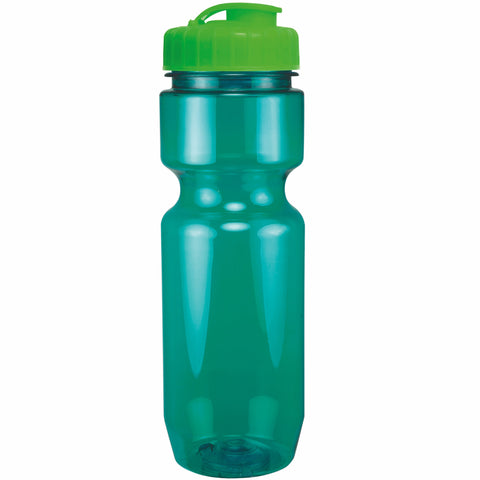 22 Oz. Translucent Bike Bottle w/ Flip Top Lid