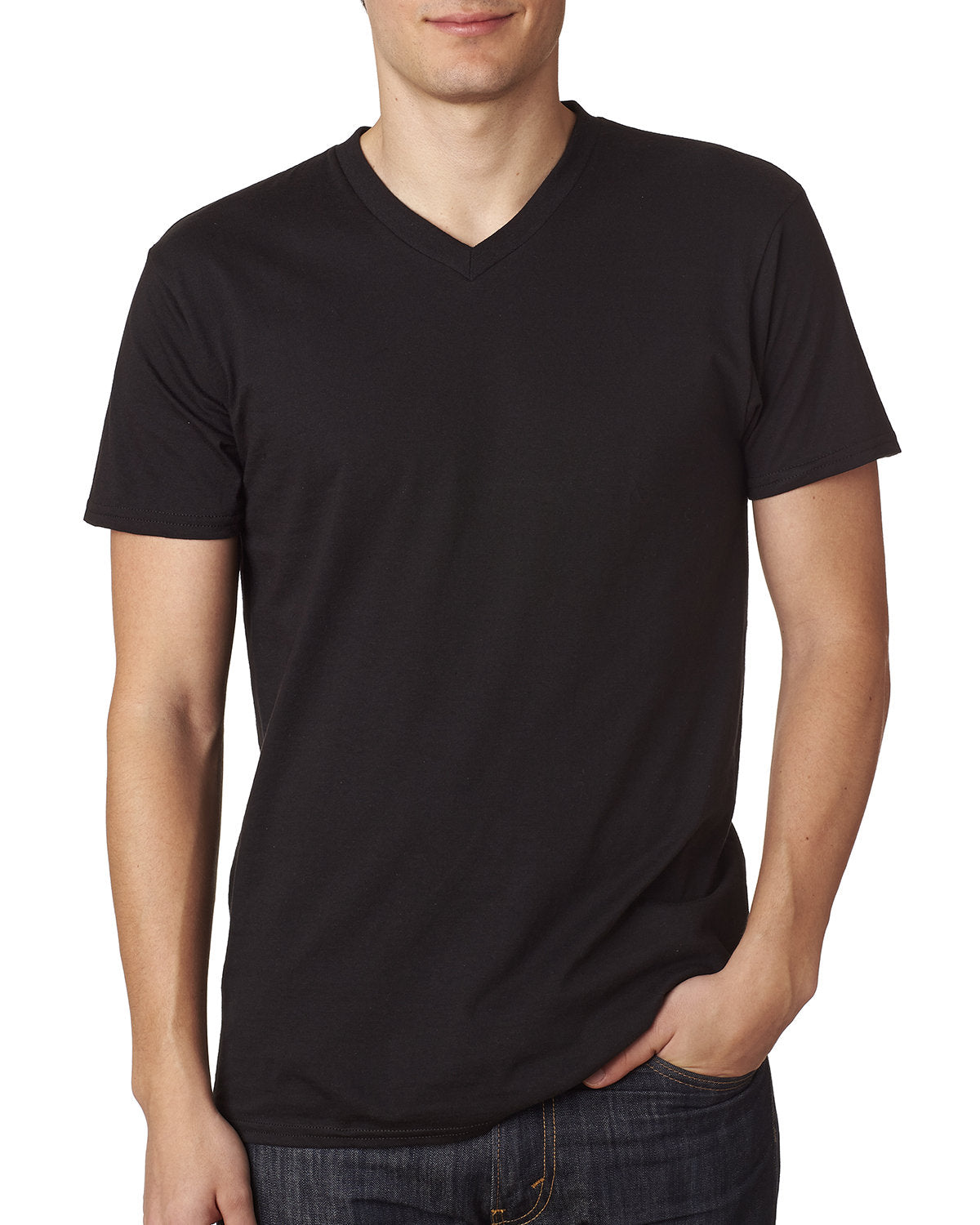 NEXT LEVEL APPAREL Men's Sueded V-Neck T-Shirt