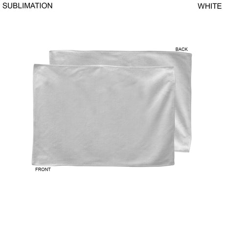 White Microfiber Dri-Lite Terry Sponsorship Rally Towel, 12x18, Sublimated Full Color
