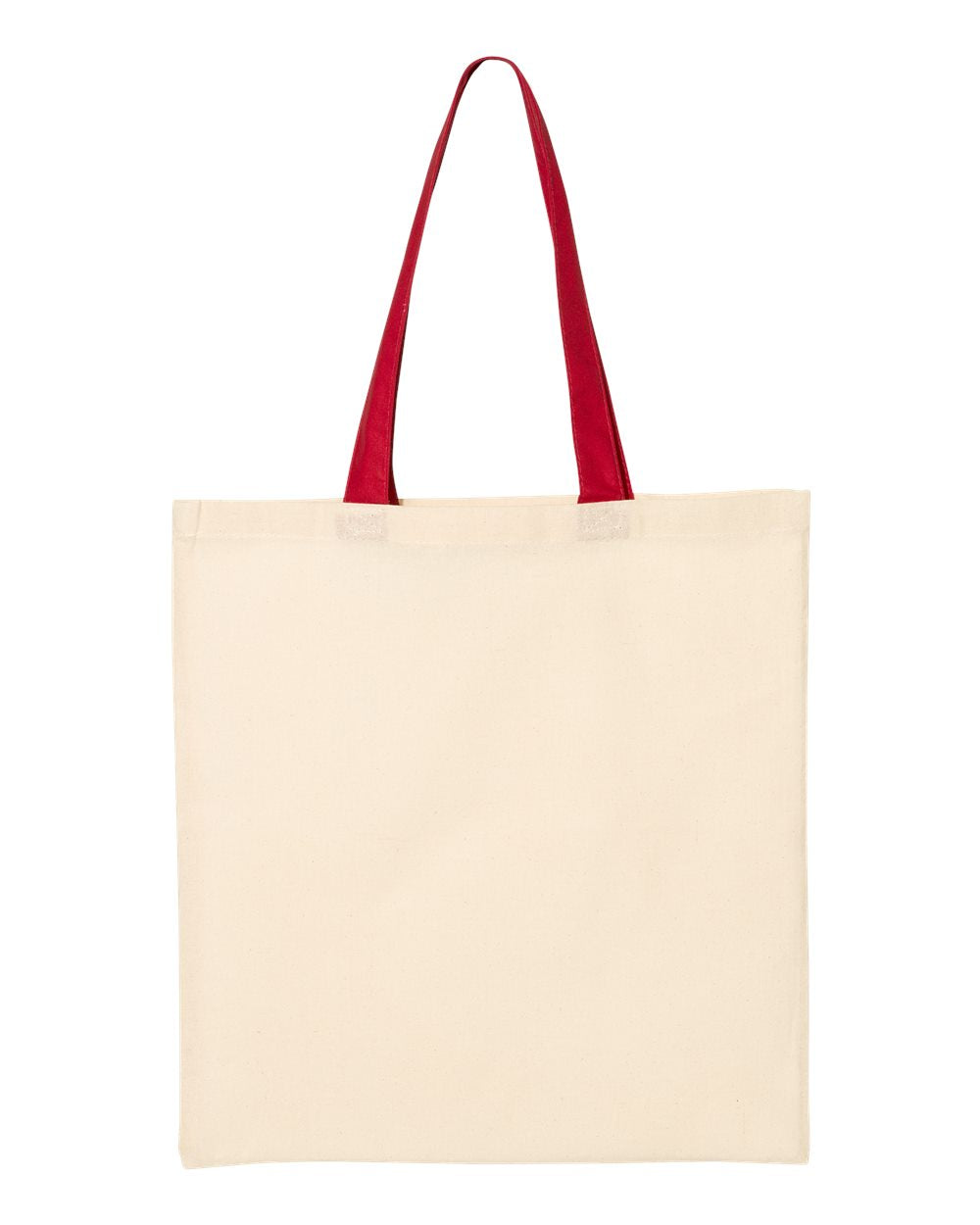 Q-Tees™ Economical Tote w/Contrast-Color Handles