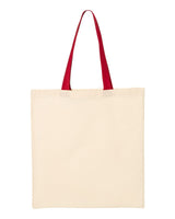 Q-Tees™ Economical Tote w/Contrast-Color Handles