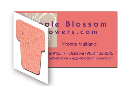 Half Fold Seeded Paper Business Card