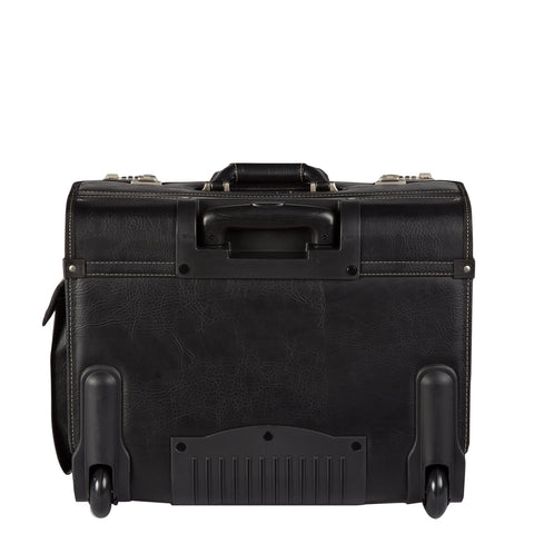 Warren Business Case on Wheels w/Textured Vegan Leather