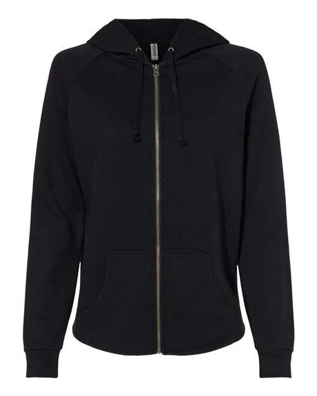 Independent Trading Co Women's California Wave Wash Full-Zip Hooded Sweatshirt
