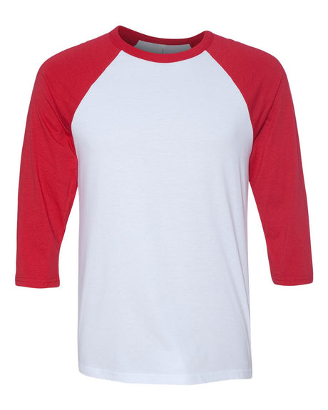 Bella+Canvas Unisex Three-Quarter Sleeve Baseball Tee