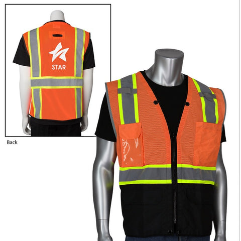 Two-Tone 11 Pocket Tech-Ready Mesh Surveyors Vest