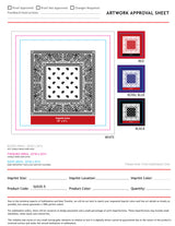 Paisley Bandana, 22x22, Sublimated Edge to Edge 1 side
