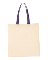 Q-Tees™ Economical Tote w/Contrast-Color Handles