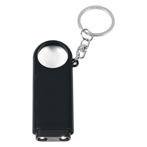Magnifier And Led Light Key Chain