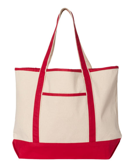 Q-Tees 34.6L Large Canvas Deluxe Tote Bag