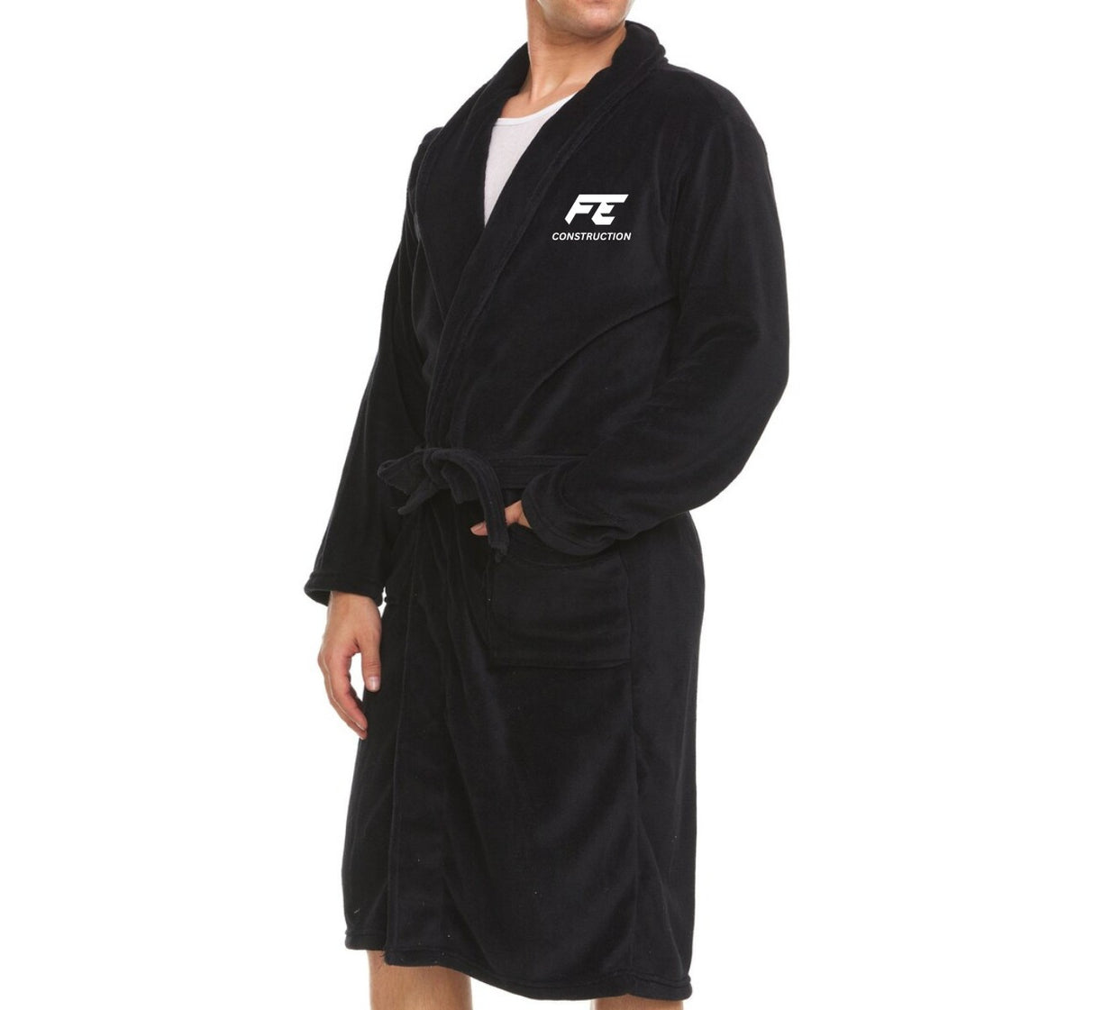 100% Polyester Coral Fleece Bath Robe Shawl Collar