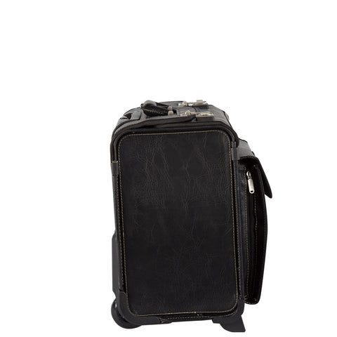 Warren Business Case on Wheels w/Textured Vegan Leather