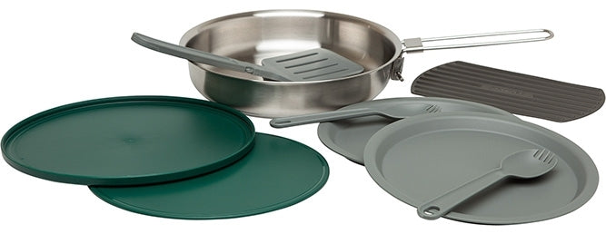 Stanley® Adventure All-In-One stainless steel fry pan set, 9-piece nesting set