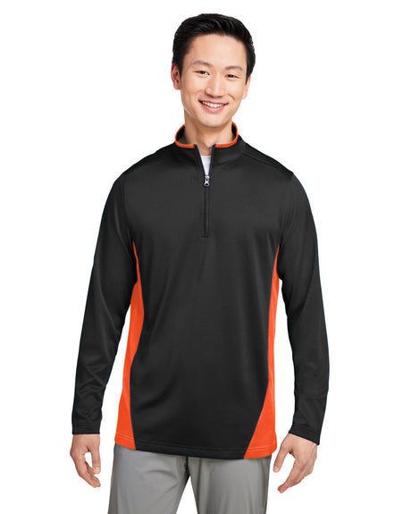 Harriton Men's Flash Snag Protection Plus IL Colorblock Quarter-Zip