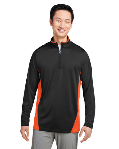 Harriton Men's Flash Snag Protection Plus IL Colorblock Quarter-Zip