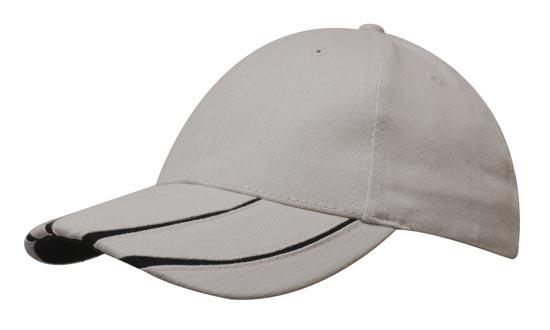 Brushed Heavy Cotton Cap w/Laminated Two-Tone Peak