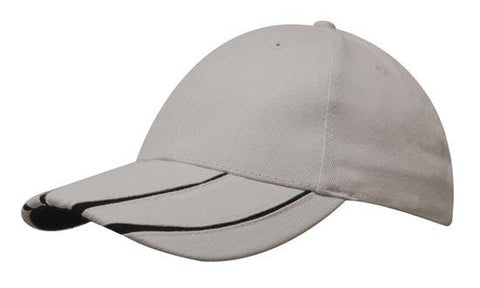 Brushed Heavy Cotton Cap w/Laminated Two-Tone Peak