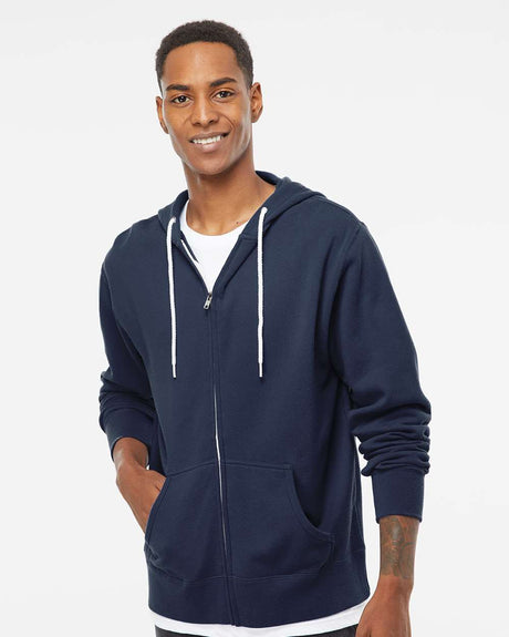 Independent Trading Co. Unisex Lightweight Full-Zip Hooded Sweatshirt