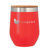 12 Oz. Vinay Stemless Wine Glass With Bamboo Lid