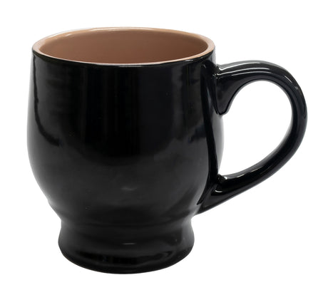 Black 2TONE black/tan 16oz mug