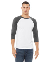 BELLA+CANVAS Unisex 3/4-Sleeve Baseball T-Shirt