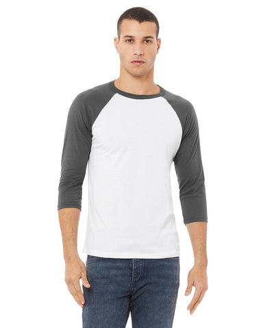 BELLA+CANVAS Unisex 3/4-Sleeve Baseball T-Shirt