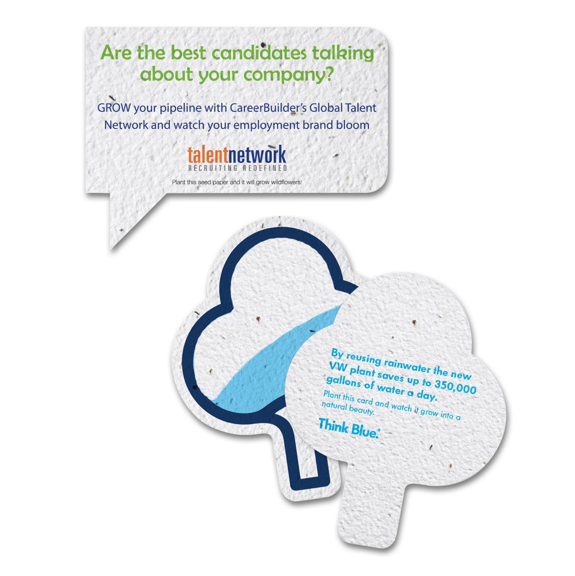 Direct Print Seeded Paper Custom Shapes (Up to 10" sq)