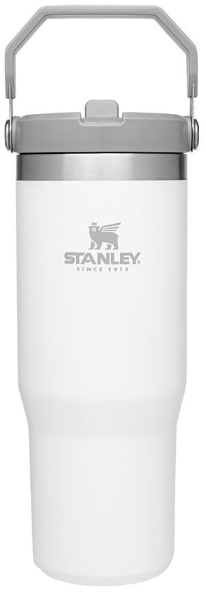 Stanley® IceFlow 30oz Flip Straw Tumbler, white - Etched