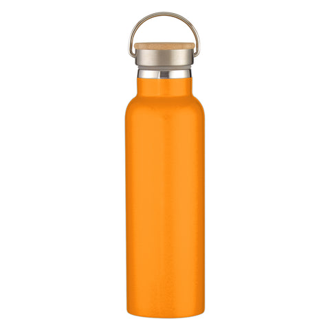 21 Oz. Full Laser Tipton Stainless Steel Bottle With Bamboo Lid