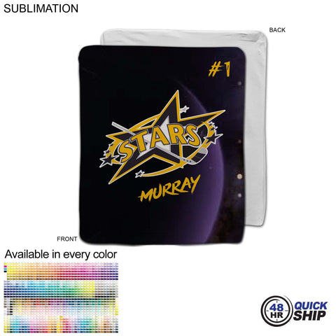 48 Hr Quick Ship - Team Blanket in Ultra Soft and Smooth Microfleece, 50x60, Couch size
