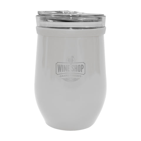 8 Oz. Glass And Stainless Steel Wine Tumbler