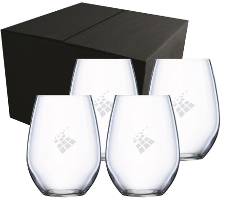 ~Domaine 16.75oz Chef&Sommelier crystalline stemless wine glass S/4 Midnight box