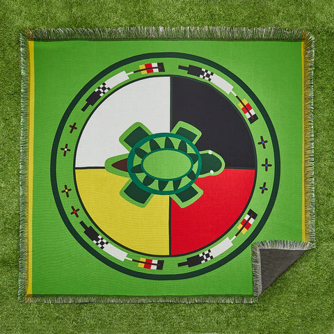 72 Hr Fast Ship - Tapestry Throw Blanket with Fringed Edges, 55