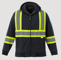 Freedom Men's Hi-Vis Full Zip Polyester Fleece Hoodie