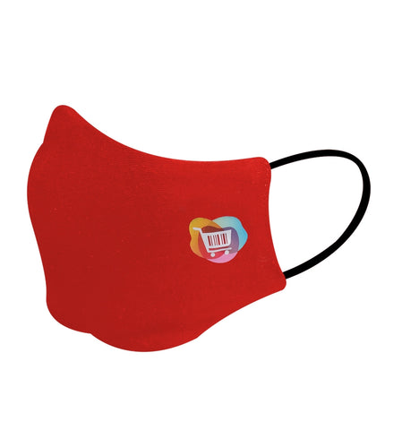Adult Size Fashion Face Mask, 100% Cotton, 2 layer, red - Heat Transfer