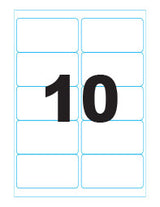 ZERO WASTE Laser Sheets- 100% recycled paper (4" x 2" -10 labels per sheet)